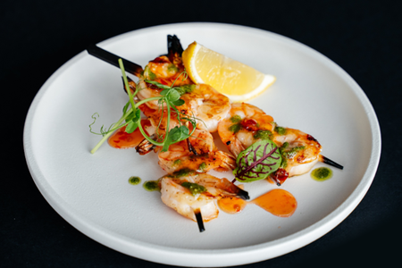 Креветки на гриле