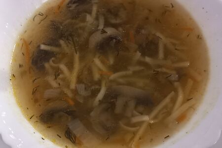 Суп-лапша грибная