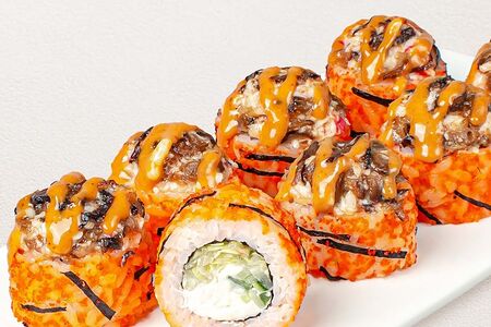 Ролл Шиитаке-краб с азиатским соусом