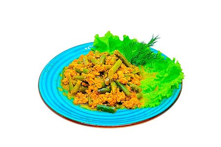 Лобио из стручковой фасоли с фаршем