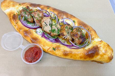 Хачапури с шашлыком 