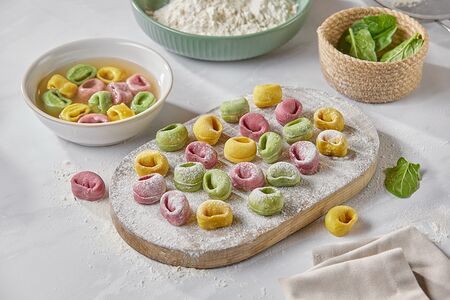 Пельмени куриные цветные