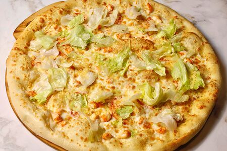 Пицца Цезарь с креветками