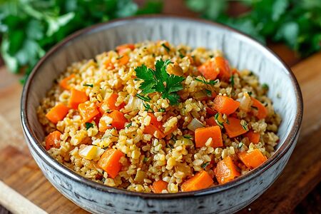 Булгур с овощами