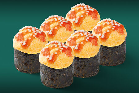 Суши запеченные с лососем 6 шт