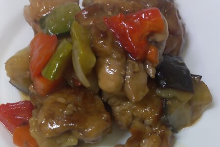 Курица по-восточному с овощами