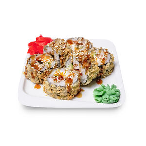 Роллы С угрем и соусом унаги темпура