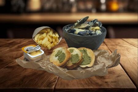 Мидии в соусе карри