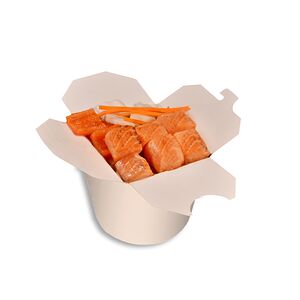 Вок с Лососем лапша удон