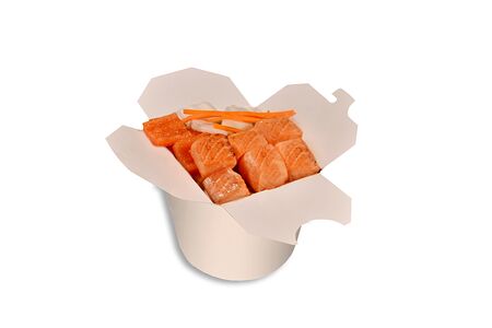 Вок с Лососем лапша удон