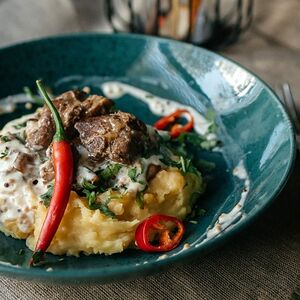 Свинина с картофельным пюре