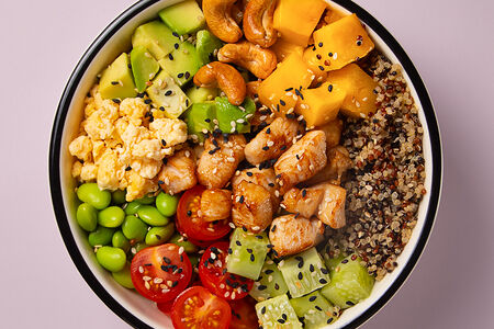 Боул с курицей терияки