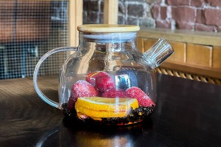 Чай приготовь дома Апельсин с клубникой