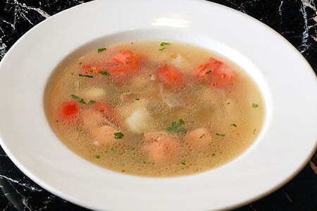 Уха с лососем и треской