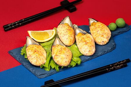 Мидии запеченные 