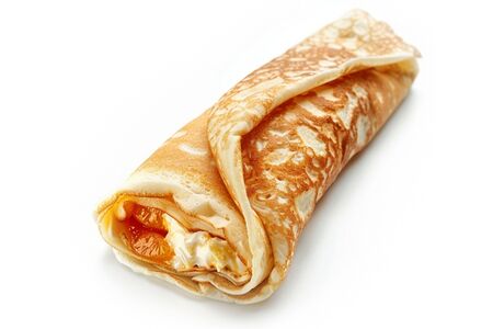 Блин с творогом и курагой