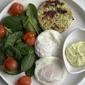 Драник из цукини с яйцом пашот