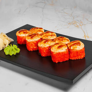 Запечённый ролл с масляной рыбой