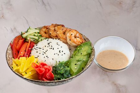 Поке с креветками