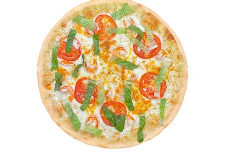 Пицца Цезарь с креветками