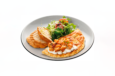 Омлет с креветкой