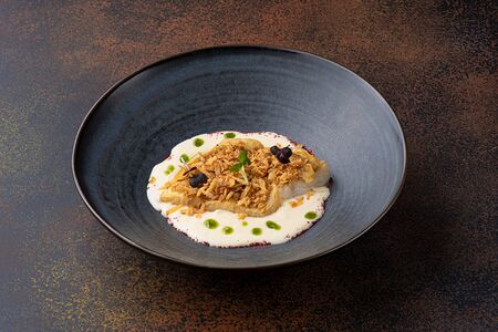 Судак с муссом из сельдерея