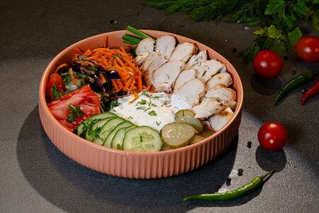 Шаверма на тарелке