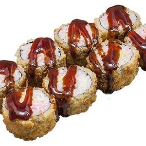 Горячий с кальмаром, авокадо и снежным крабом