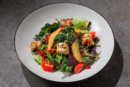 Креветки и апельсин