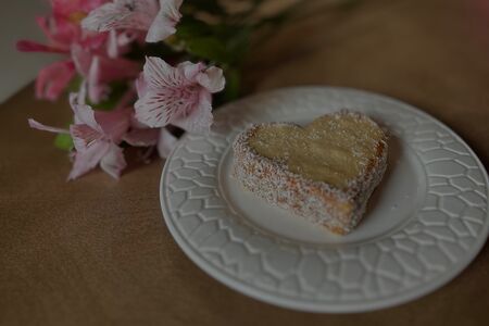 Сердечко со сгущенкой