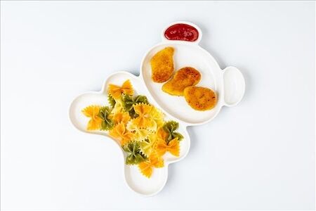 Макароны с наггетсами