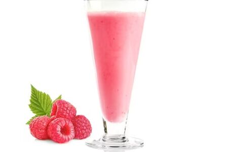 Молочный коктейль малиновый