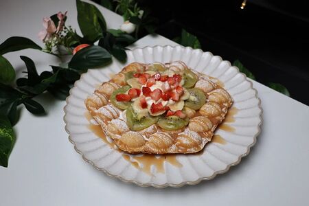 Гонконгские вафли с фруктами