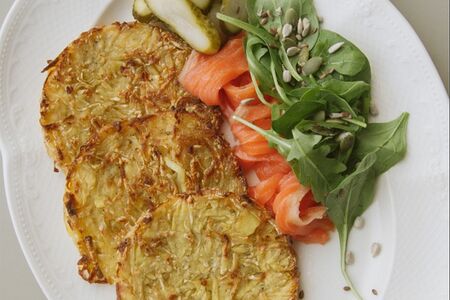 Драники с лососем
