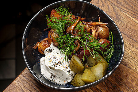 Картофель жареный с грибами