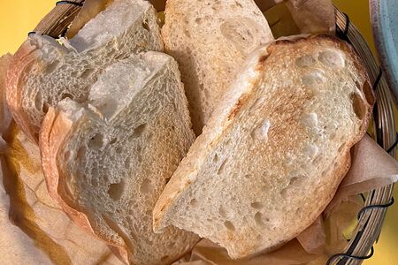 Жареная чиабатта к мидиям