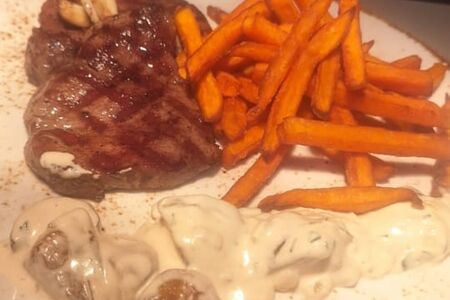 Филетто из говядины с белыми грибами