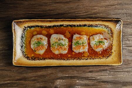 Тирадито из гребешка с понзу