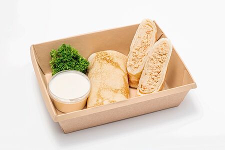 Блины с куриным паштетом