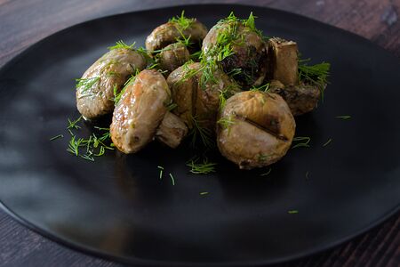 Грибы на мангале