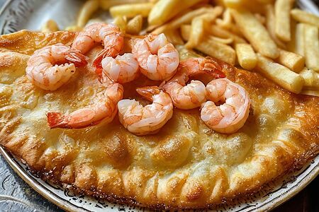 Чебурек с креветками