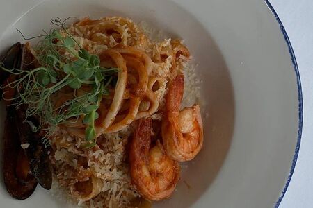 Феттуччине с морепродуктами