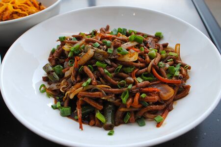 Гречневая лапша с креветками