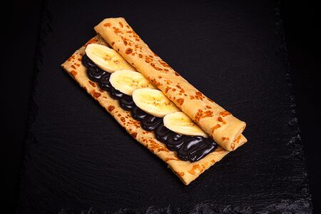 Блин с бананом и шоколадом