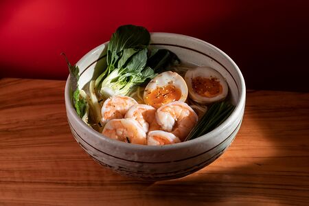 Рамен с креветками