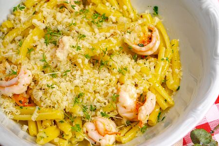 Казаречче с креветкой