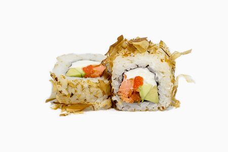 Бонито с жареным лососем