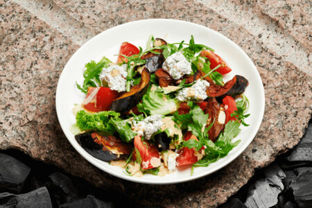 Со сливочным сыром и хрустящим баклажаном