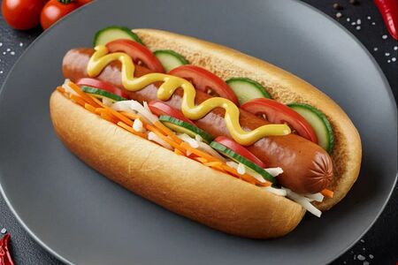 Хот-дог гриль с 1 сосиской