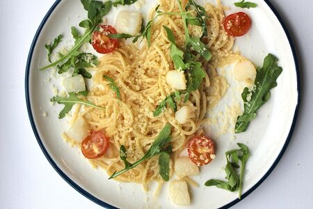 Паста с гребешком